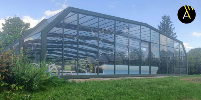 Abri de piscine Eureka réparé en Dordogne