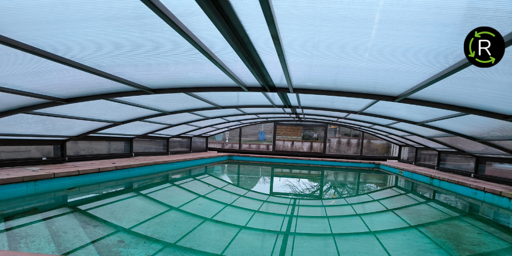 toiture abri de piscine reconditionné