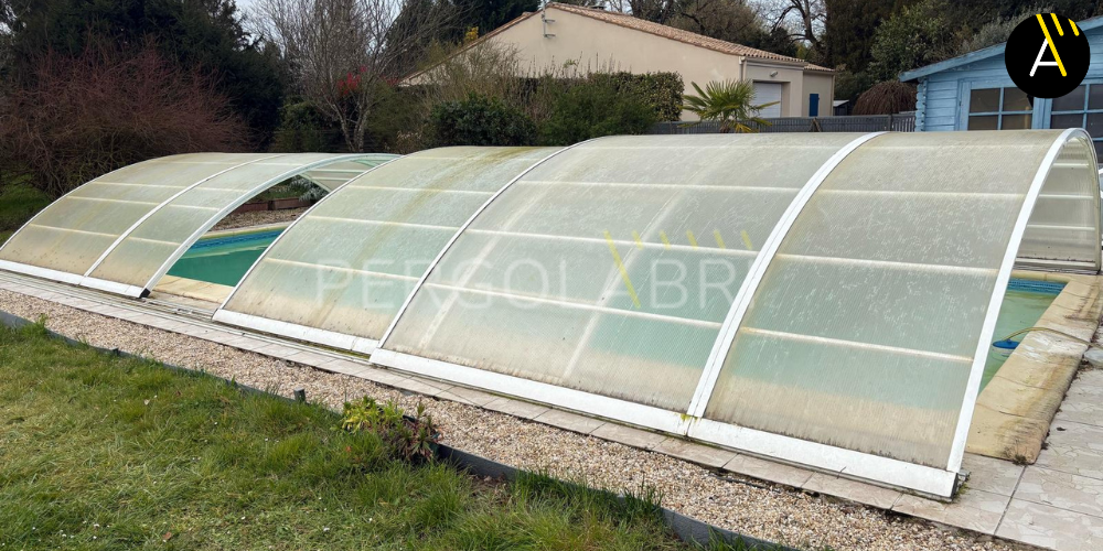Pergolabri - Abri de piscine Abrisol avant rénovation