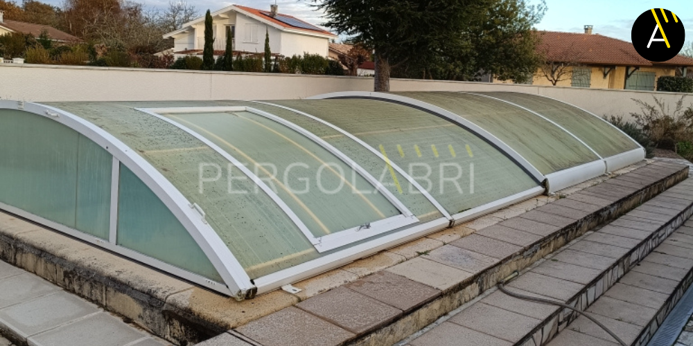 rénovation d'un abri de piscine semi coulissant 