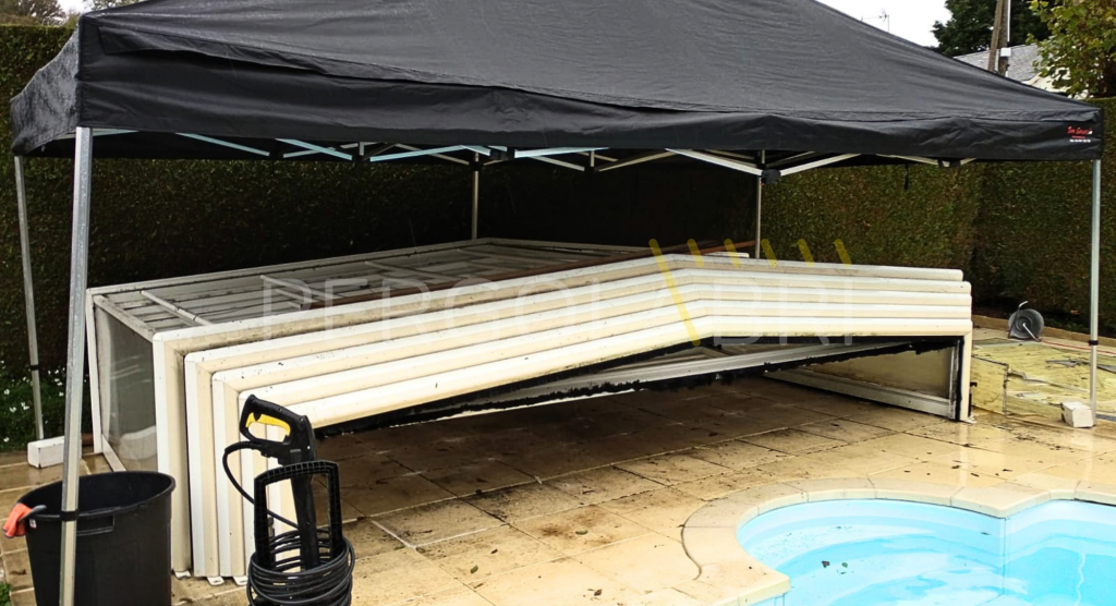 Structure de la toiture prête pour la pose des plaques neuves