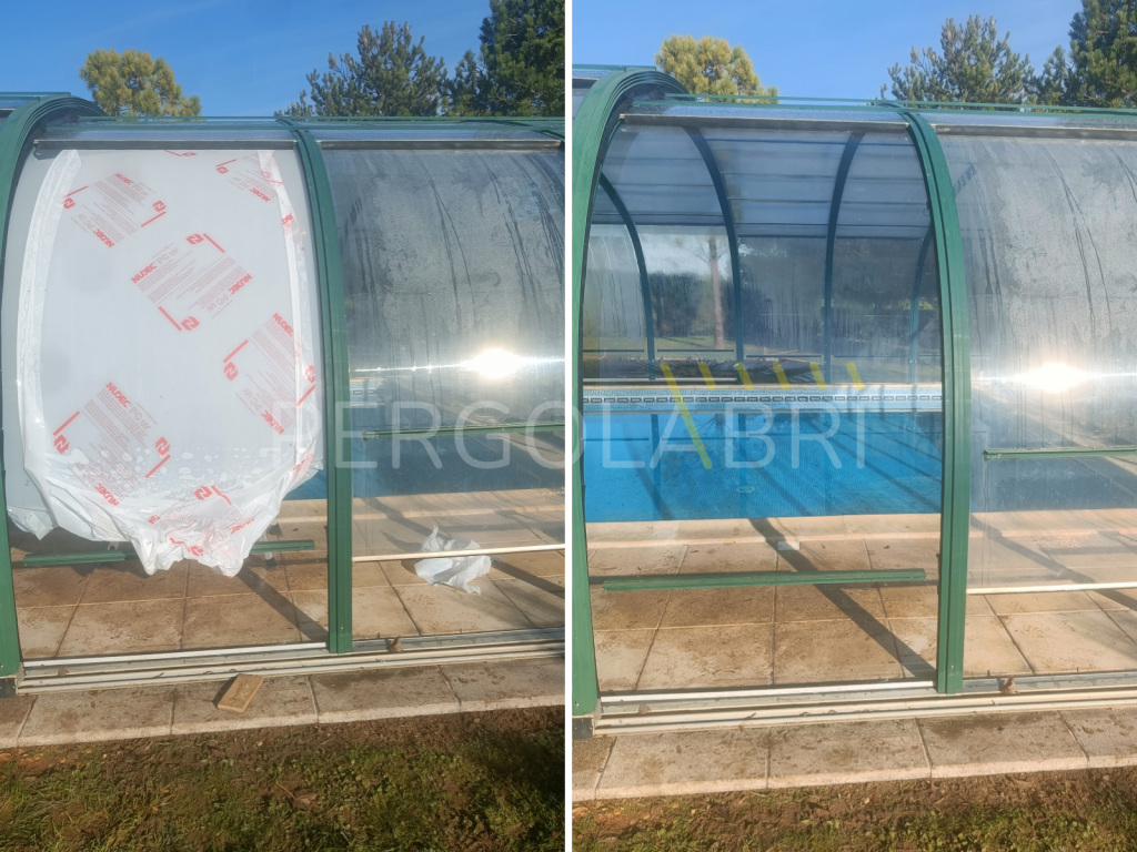 Remplacement de la toiture d'un abri de piscine à Ronce-les-Bains (11)