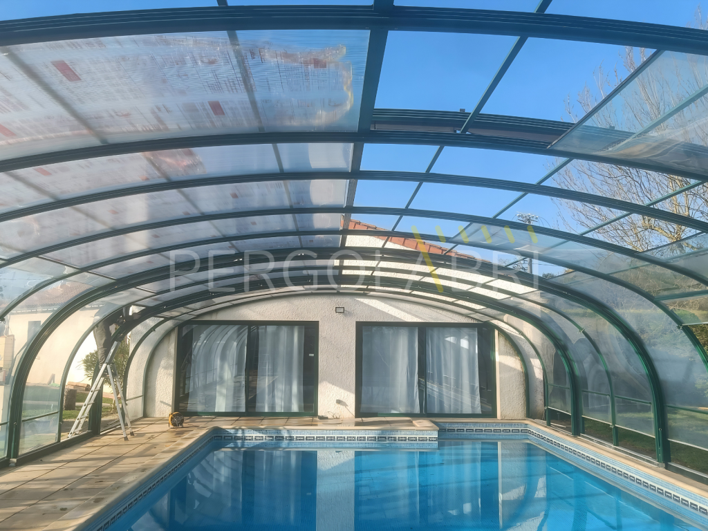 Remplacement de la toiture d'un abri de piscine à Ronce-les-Bains (12)