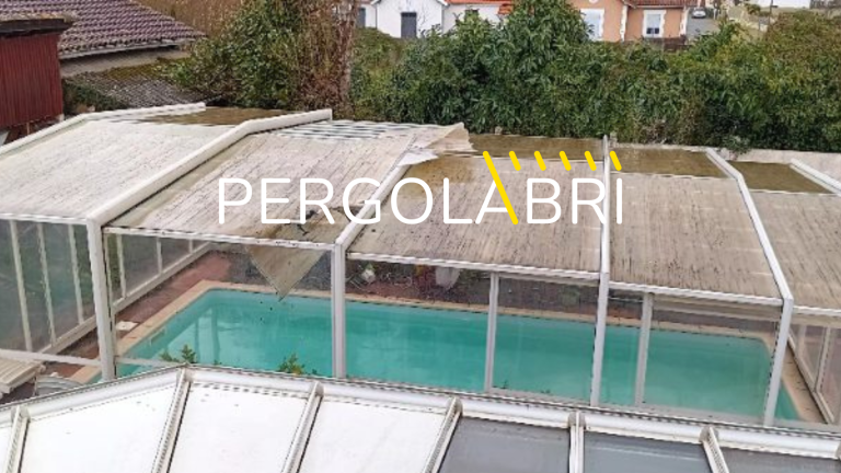 Réparation d'un abri de piscine Eureka à Orthez après les orages